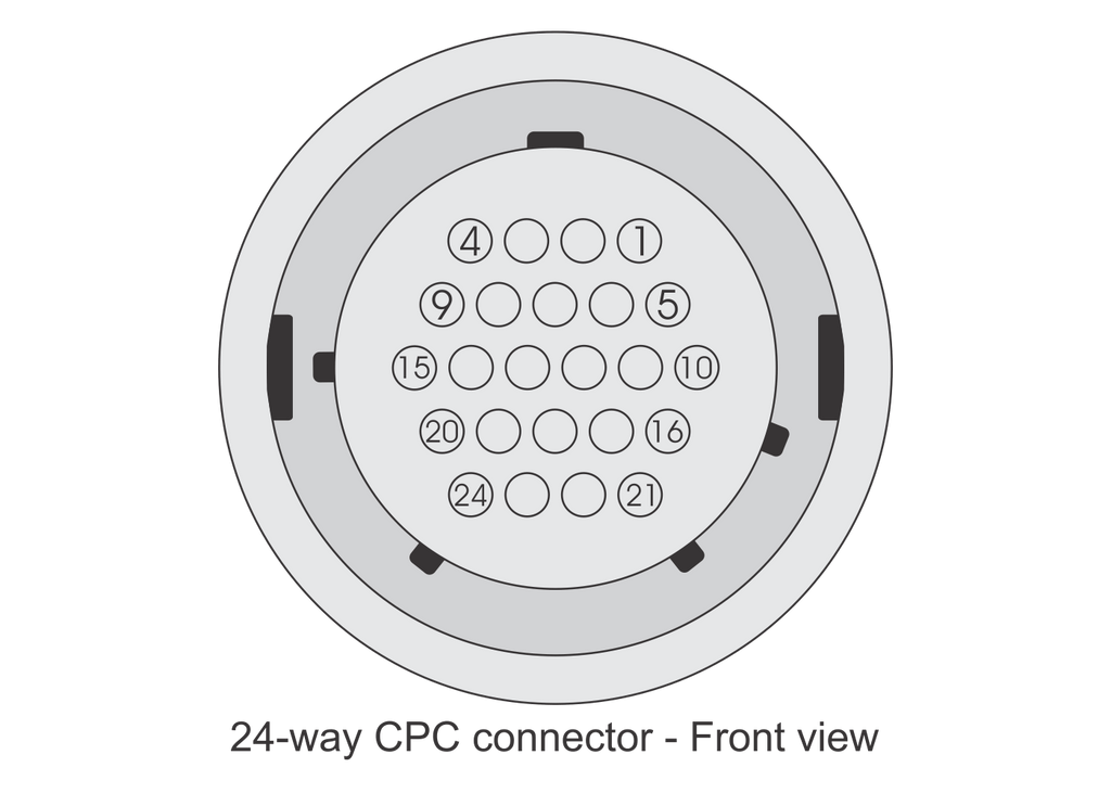 FuelTech 24-way CPC connector diagram