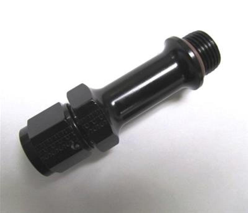 Fragola -8AN x 9/16-24 Carb Adapter Long 3in - Black