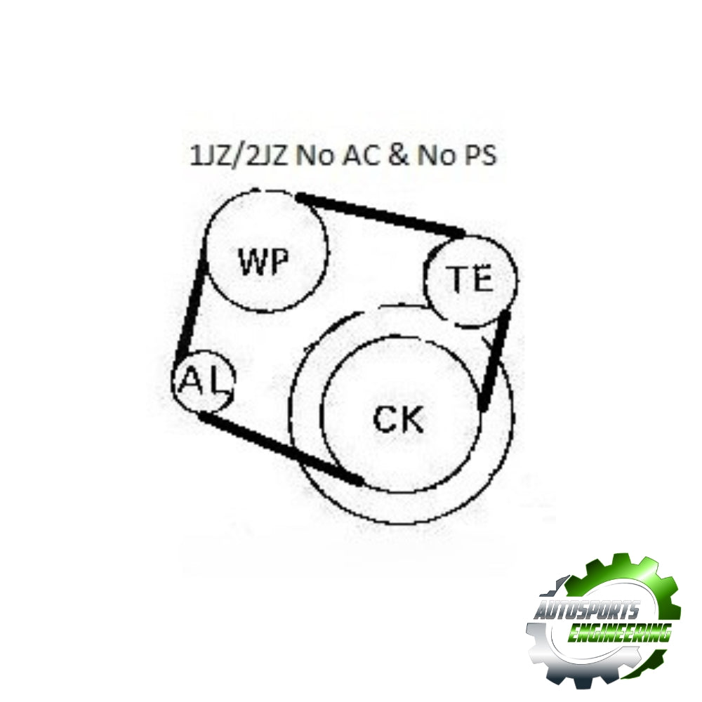 1JZ/2JZ Serpentine Tensioner Pulley/Belt No AC or PS