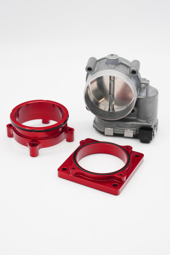 Autosports Engineering Bosch 74MM DBW Vangen & Adapter Flange Combo RED