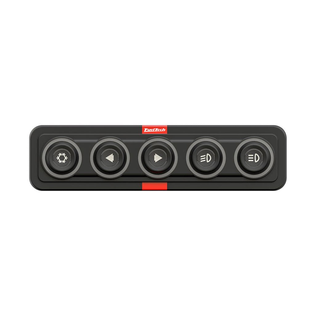 FuelTech SwitchPanel-5 Mini 5-button racing switch panel front view