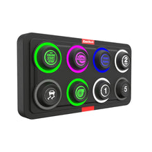 Load image into Gallery viewer, FuelTech SwitchPanel-8 Mini with multicolor LED button backlight lit