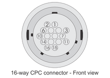 Load image into Gallery viewer, FuelTech 16-way CPC connector pin-out diagram