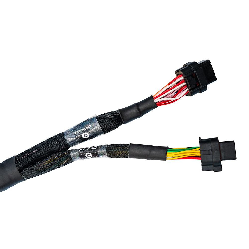 FuelTech FT700 C and D harness ECU connectors close-up