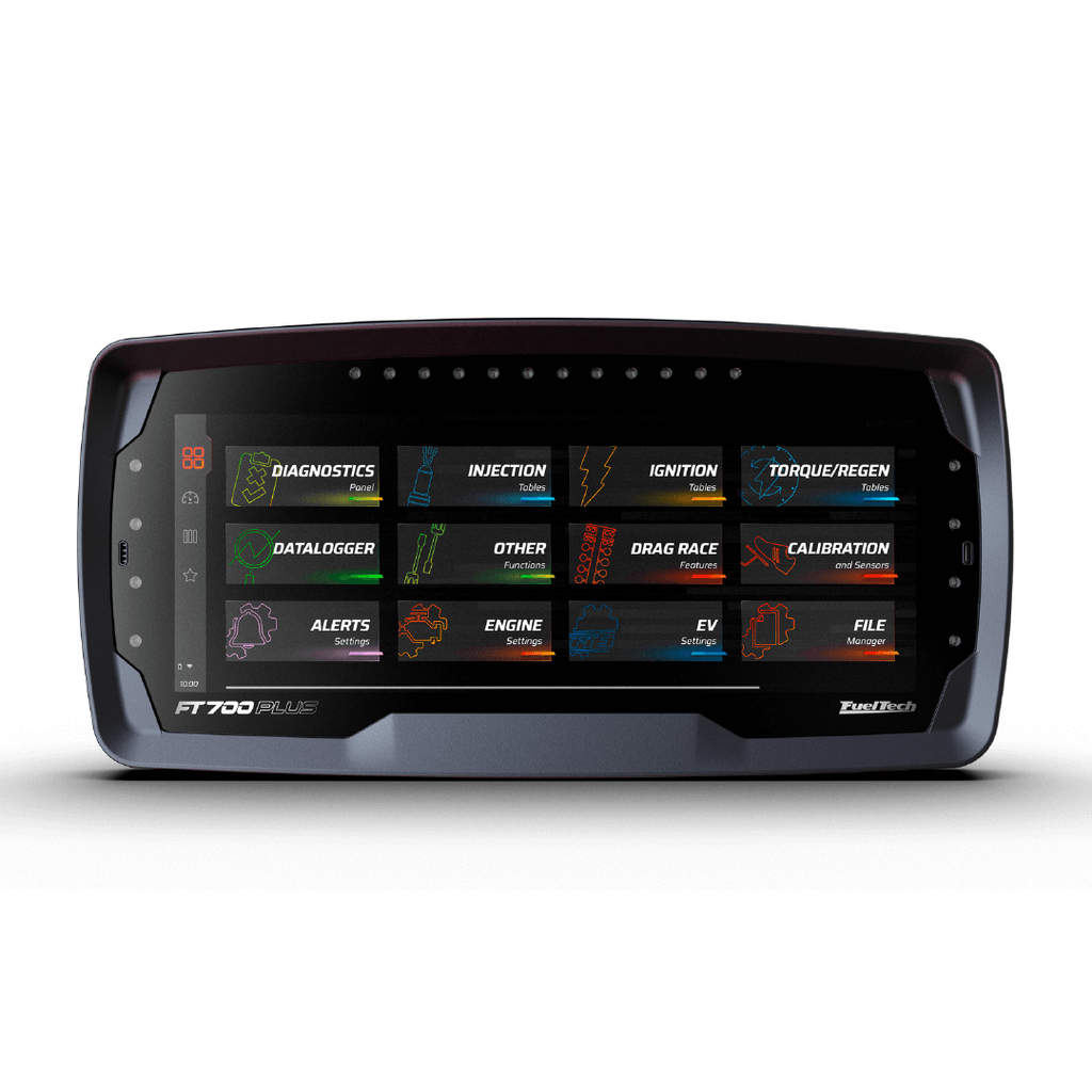 FuelTech FT700PLUS ECU tuning menu on screen