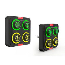 Load image into Gallery viewer, FuelTech SwitchPanel-4 Mini with multicolor LED button backlight lit