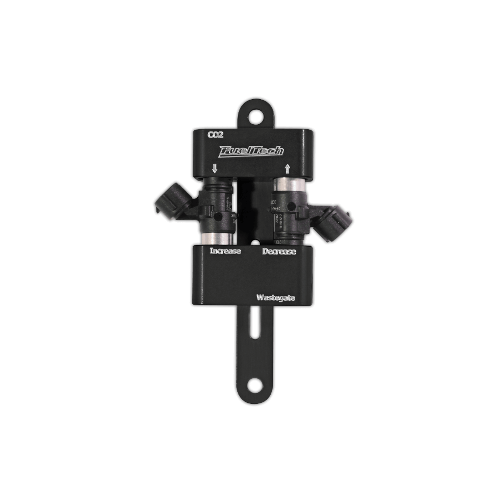 FuelTech boost controller dual injector block side view