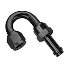 Load image into Gallery viewer, Fragola -8AN 180 Degree EZ Street Hose End Black