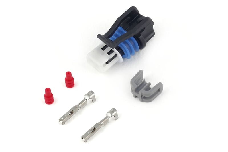 Haltech Plug and Pins Only - Delphi 2 Pin GM style Air Temp Connector (Grey) - HT-030410