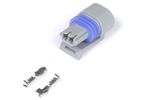 Haltech Plug and Pins Only - Delphi 2 Pin GM style Air Temp Connector (Grey) - HT-030410