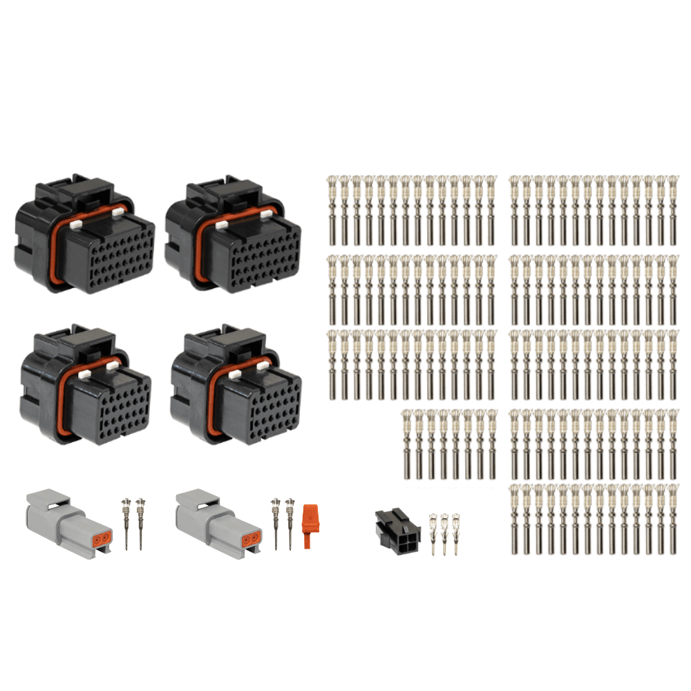 FuelTech FT700 ECU connector kit with four connectors and terminals