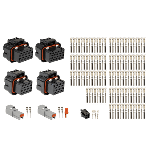 FuelTech FT700 ECU connector kit with four connectors and terminals