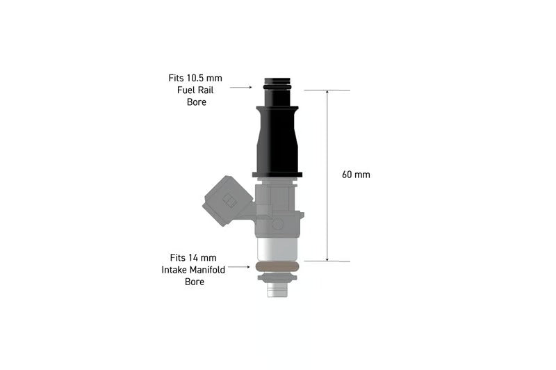 Haltech Fuel Injector Adapter - 10.5mm 1/2 to Full Length - HT-080000