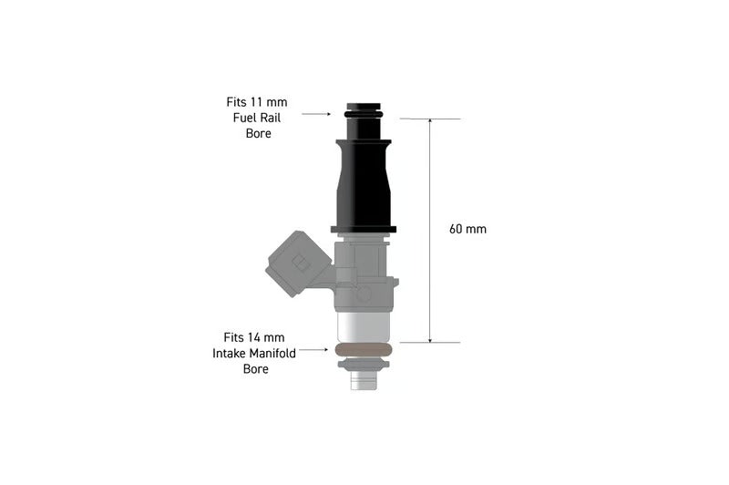 Haltech Fuel Injector Adapter - 11mm 1/2 to Full Length - HT-080002