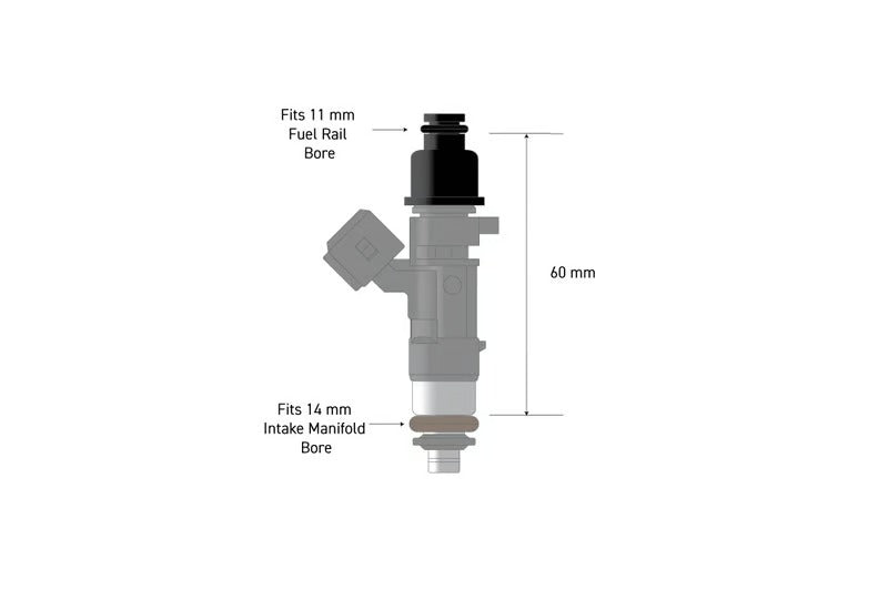 Haltech Fuel Injector Adapter - 11mm 3/4 to Full Length - HT-080003