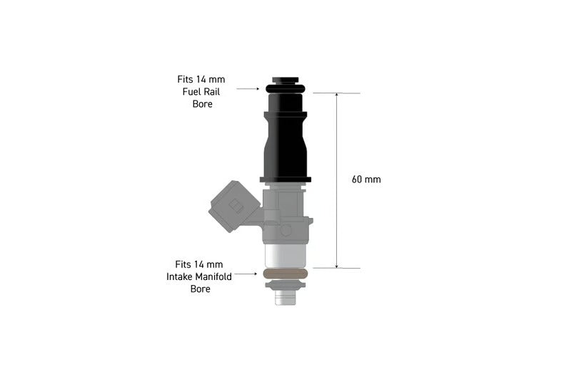 Haltech Fuel Injector Adapter - 14mm 1/2 to Full Length - HT-080006