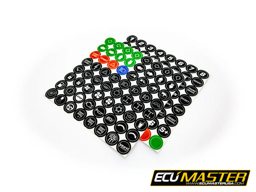 ECU Master Replacement Key Inserts and Sticker Sheet for CAN Keyboard