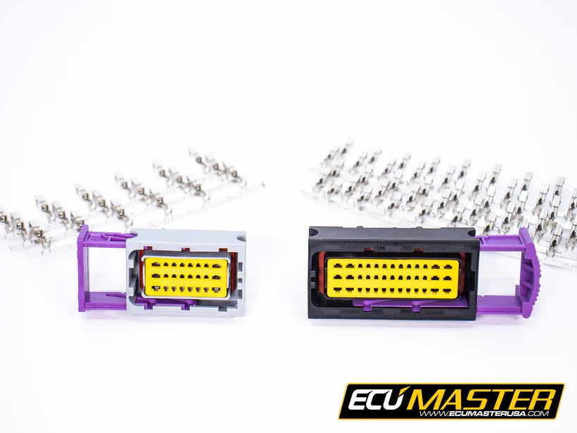 ECU Master Connector and Terminal Kit for ECUMaster EMU Black