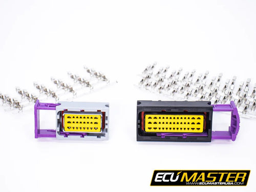 ECU Master Connector and Terminal Kit for ECUMaster EMU Black