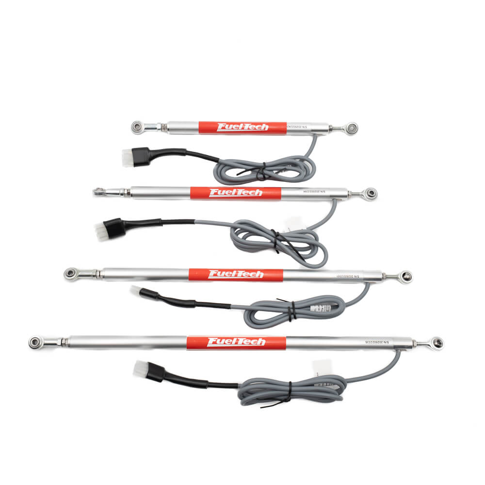 FuelTech travel sensor lineup 4 6 8 and 10 inch lengths