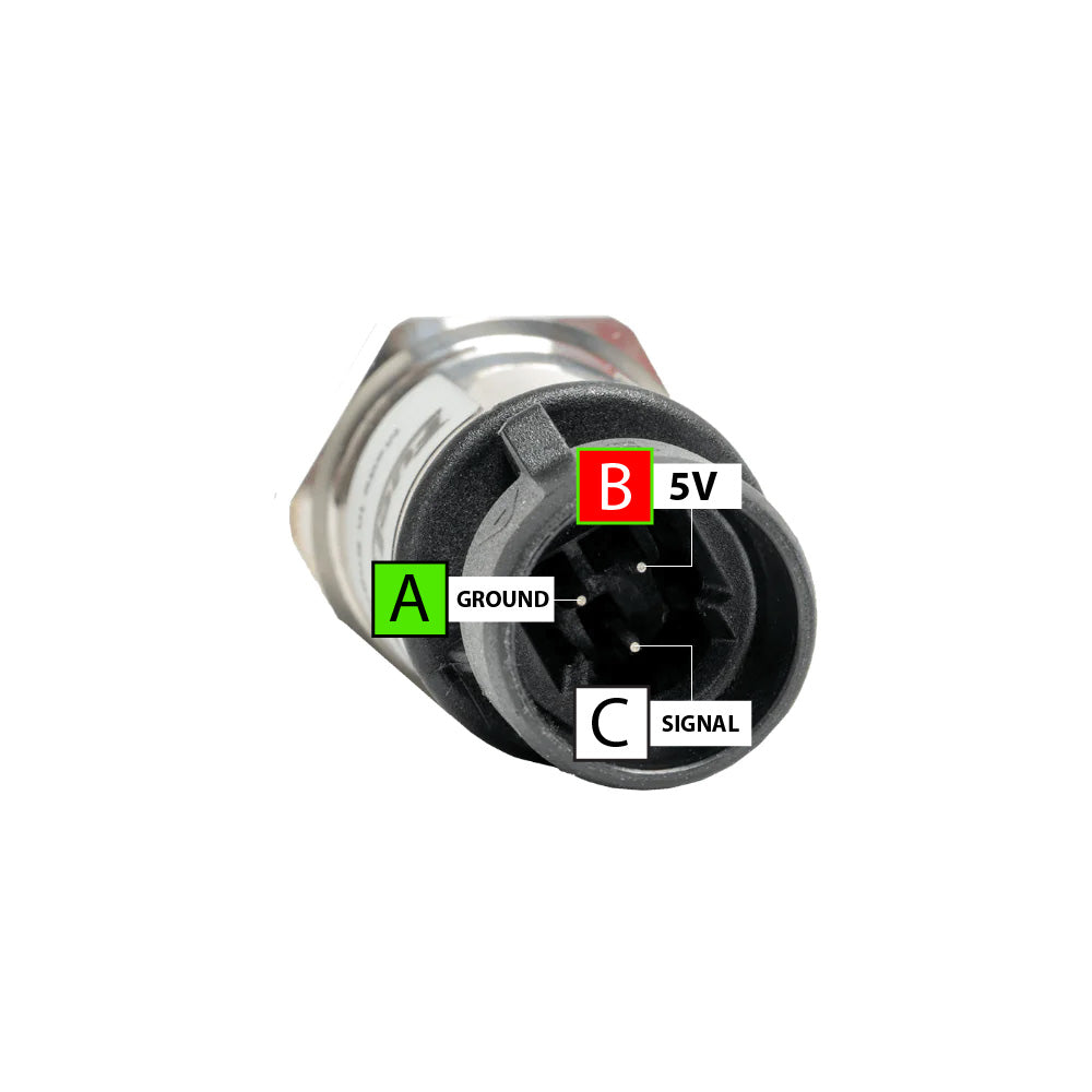 FuelTech 3-pin pressure sensor connector pinout diagram for 10 bar MAP sensor